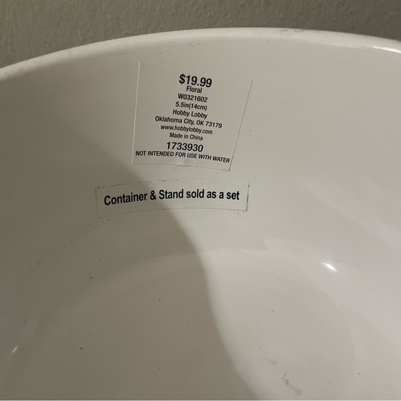 Hobby Lobby bowl and stand set (6 pieces) - Picture 4 of 6